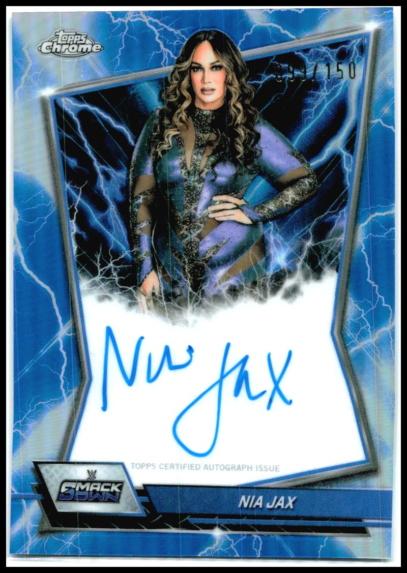 2026 Topps Chrome WWE Blue Brand Autographs Blue #/150 #BBA-NIA Nia Jax AU