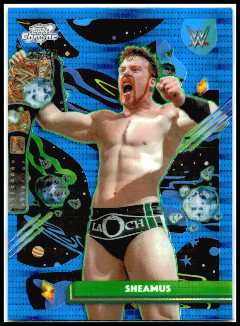 2026 Topps Chrome Cosmic WWE Blue Moon Refractor #55 Sheamus #/99