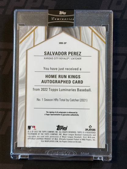 2022 Topps Luminaries - Home Run Kings Auto #/15 # Salvador Perez AU Royals