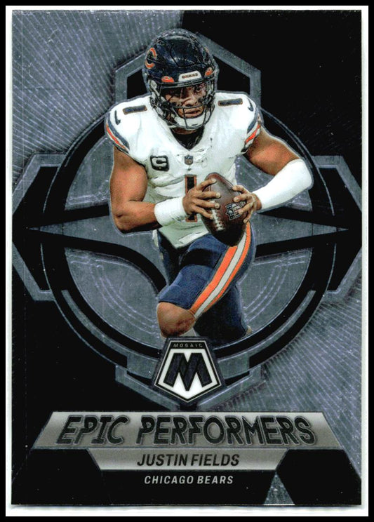 2023 Panini Mosaic Epic Performers #EP-JF Justin Fields Chicago Bears
