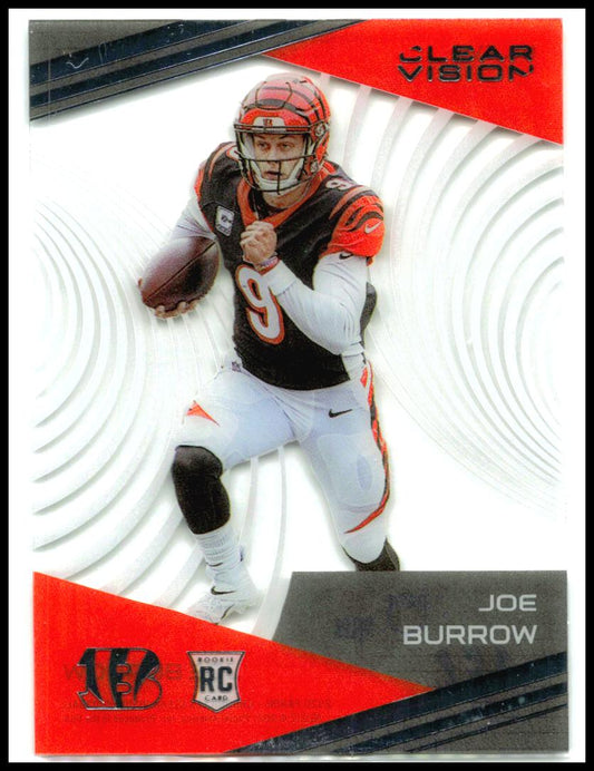 2020 Panini Chronicles Clear Vision Rookies #CV-1 Joe Burrow Cincinnati Bengals