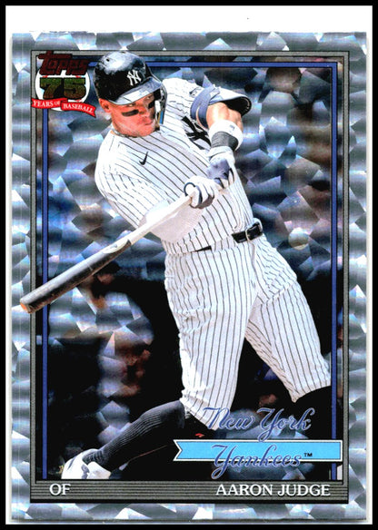 2026 Topps 1991 Topps 35th Anniversary Crackle Foil #T91-34 Aaron Judge Yankees