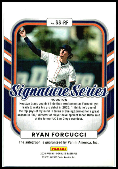 2025 Panini Select Signature Selections Red #SS-RF Ryan Forcucci AU Astros