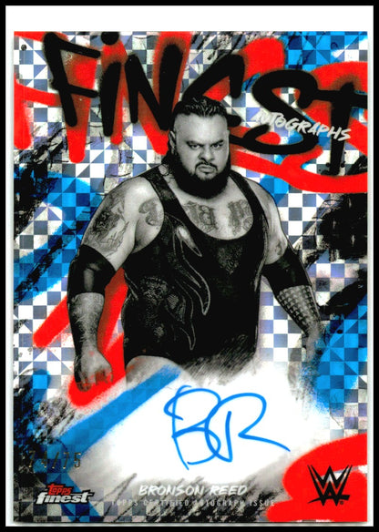 2025 Topps Finest WWE Auto Blue Checkerboard /75 #FA-BRD Bronson Reed AU