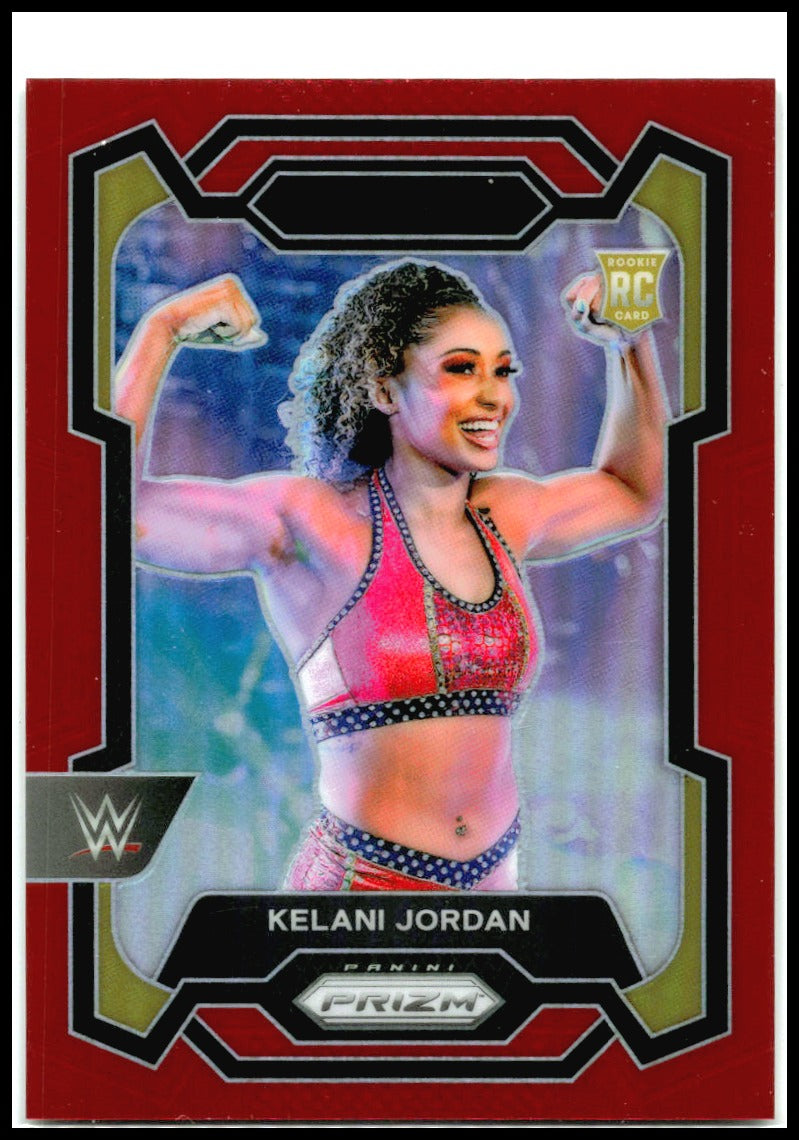 2024 Panini Prizm WWE Red Prizm #127 Kelani Jordan #/299