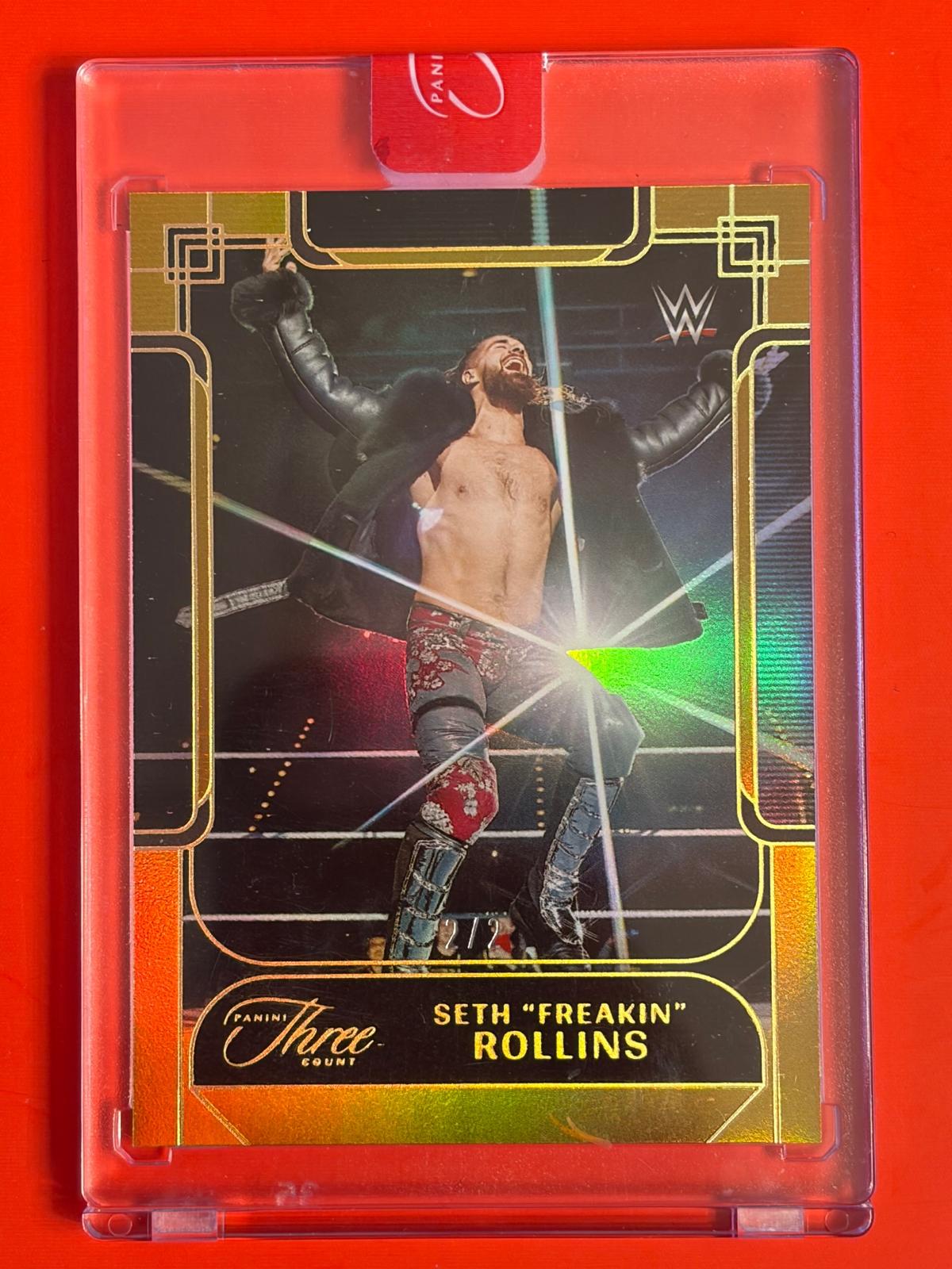 2024 Panini Three Count WWE Holo Gold FOTL #33 Seth “Freakin” Rollins #/2
