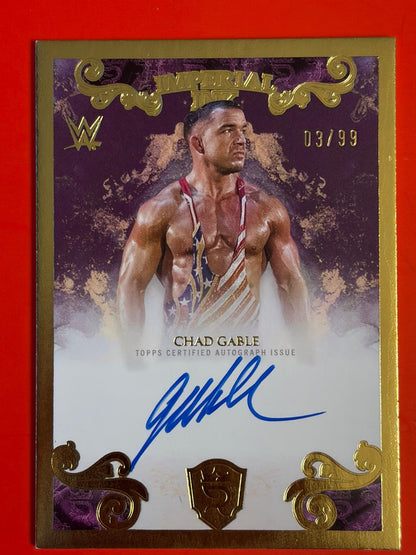 2025 Topps Royalty WWE Imperial Ink #IMP-CGA Chad Gable AU #/99