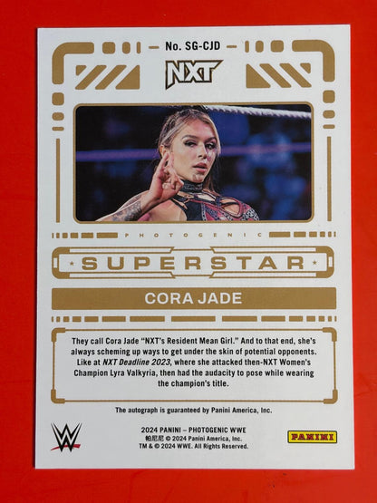 2024 Panini Photogenic WWE Superstar Signatures #SG-CJD Cora Jade AU