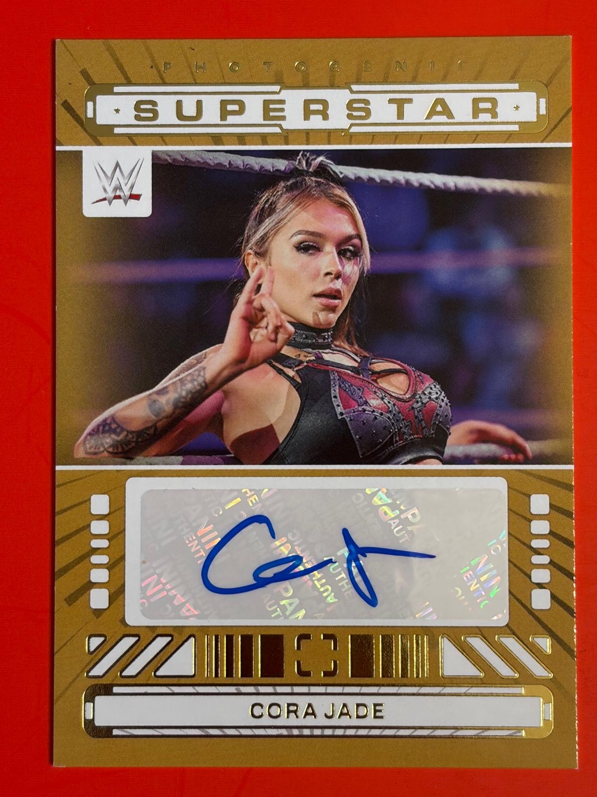 2024 Panini Photogenic WWE Superstar Signatures #SG-CJD Cora Jade AU