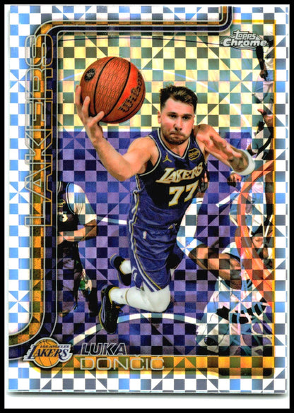 2025-26 Topps Chrome Update X-Fractor #2 Luka Dončić Los Angeles Lakers