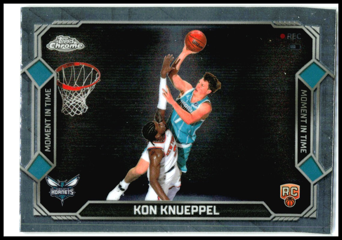 2025-26 Topps Chrome Update Moment In Time #MT-19 Kon Knueppel Charlotte Hornets