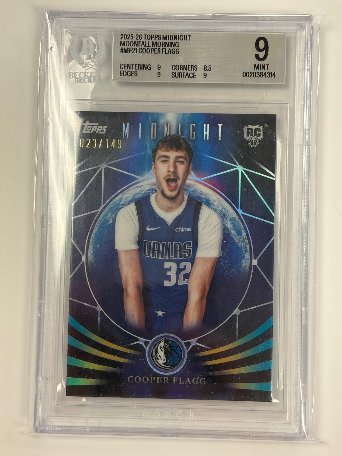 2025-26 Topps Midnight Moonfall Morning #MF-21 Cooper Flagg Dallas