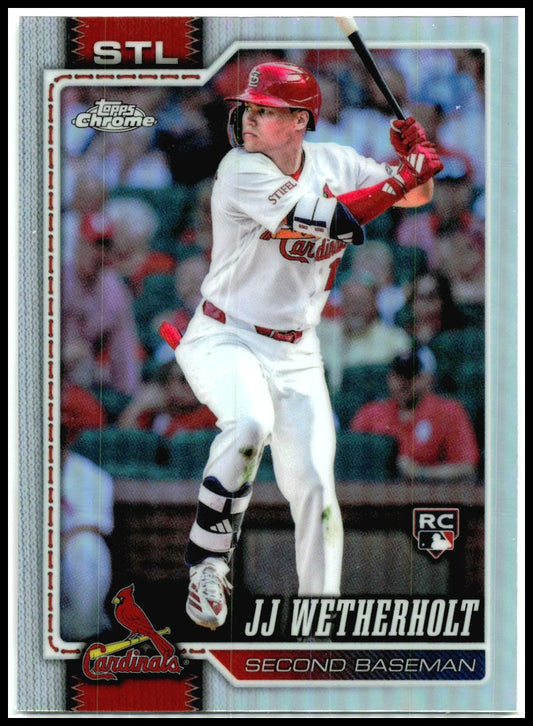 2026 Topps Chrome Refractor #119 JJ Wetherholt RC St. Louis Cardinals