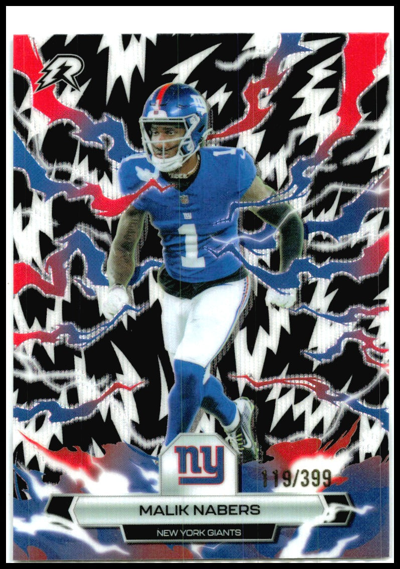 2025 Topps Resurgence Black & White Surge Refractor #73 Malik Nabers Giants