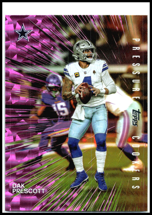 2026 Topps Flagship Pressure Cookers Pink Crackle #PC-9 Dak Prescott Dallas