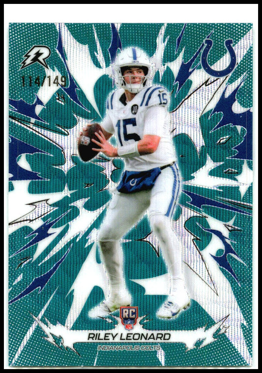 2025 Topps Resurgence Teal Surge Refractor #138 Riley Leonard Colts