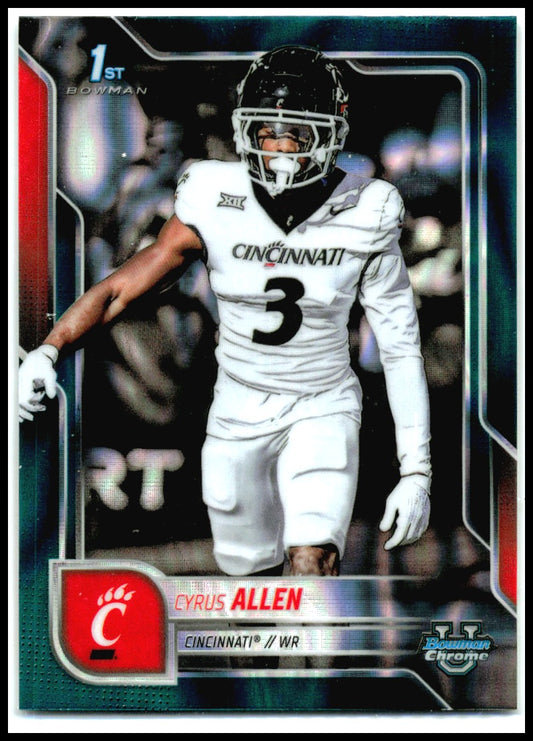 2025 Bowman University Chrome Gold Refractor #7 Cyrus Allen Cincinnati