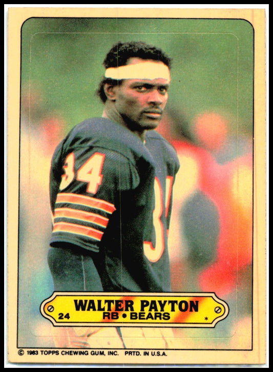 1983 Topps Stickers #24 Walter Payton Chicago Bears