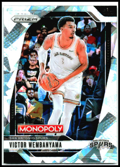 2024-25 Panini Prizm Monopoly Ice Prizm #73 Victor Wembanyama San Antonio Spurs