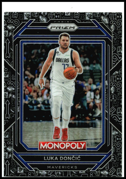 2022-23 Panini Prizm Monopoly Monopoly Black #19 Luka Doncic Dallas Mavericks