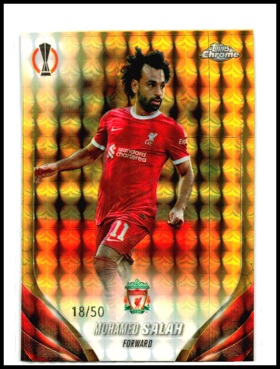 2023-24 Topps Chrome UEFA Club Gold Geometric #/50 #163 Mohamed Salah