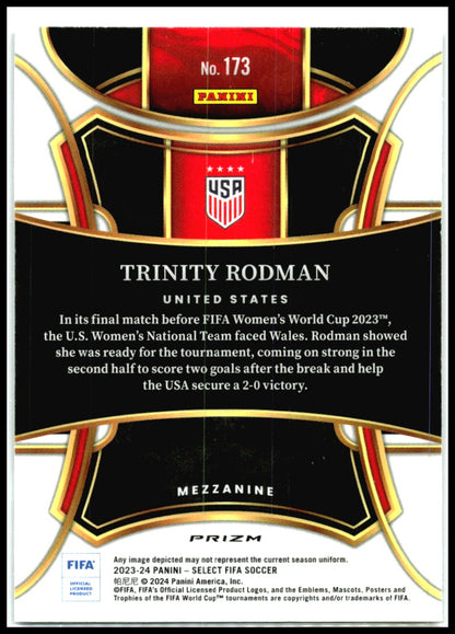 2023-24 Panini Select FIFA Purple Mojo #13 Trinity Rodman France