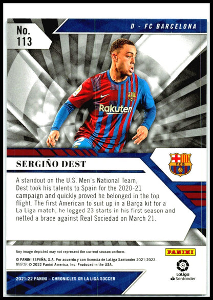 2021-22 Panini Chronicles XR La Liga Blue Astro #113 Sergino Dest