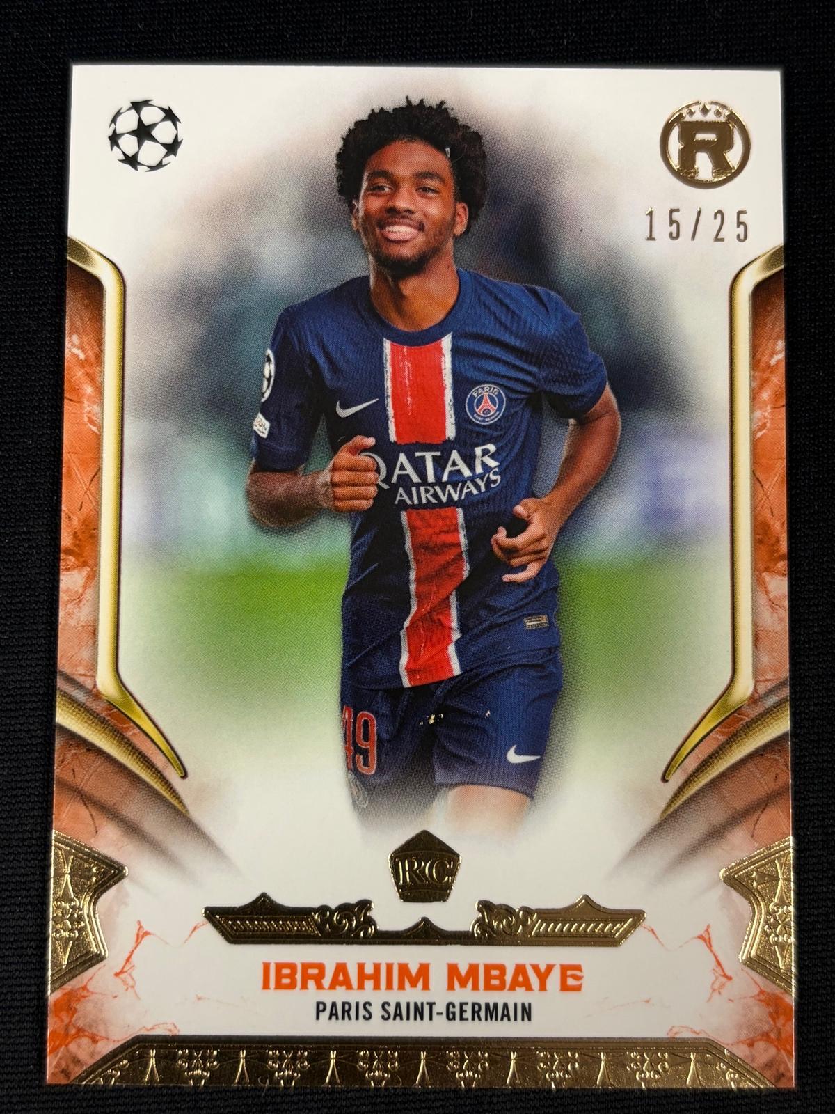 2024-25 Topps Reverence UEFA Orange /25 #15 Ibrahim Mbaye