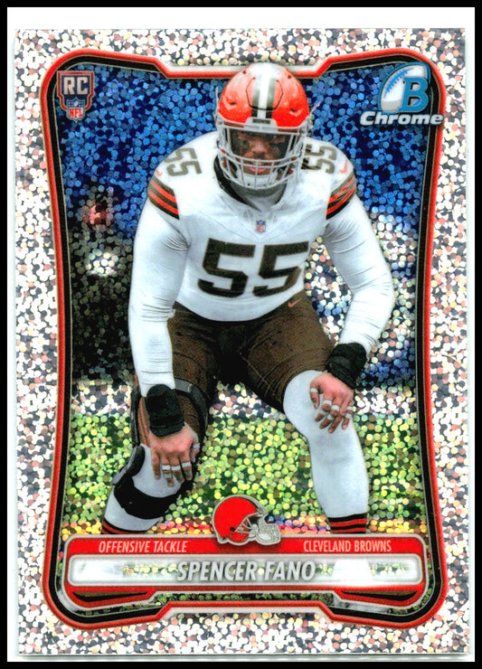 2026 Bowman Chrome Speckle #BCV-169 Spencer Fano Cleveland Browns