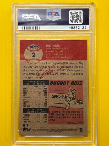 2018 Topps Living #2 Joe Panik San Francisco Giants PSA 10 Gem Mint