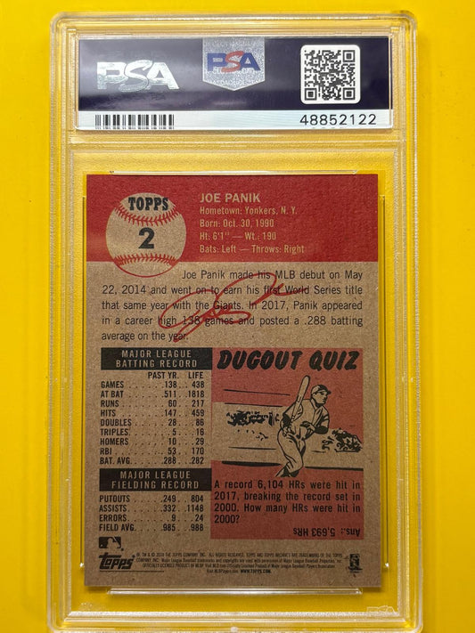 2018 Topps Living #2 Joe Panik San Francisco Giants PSA 10 Gem Mint