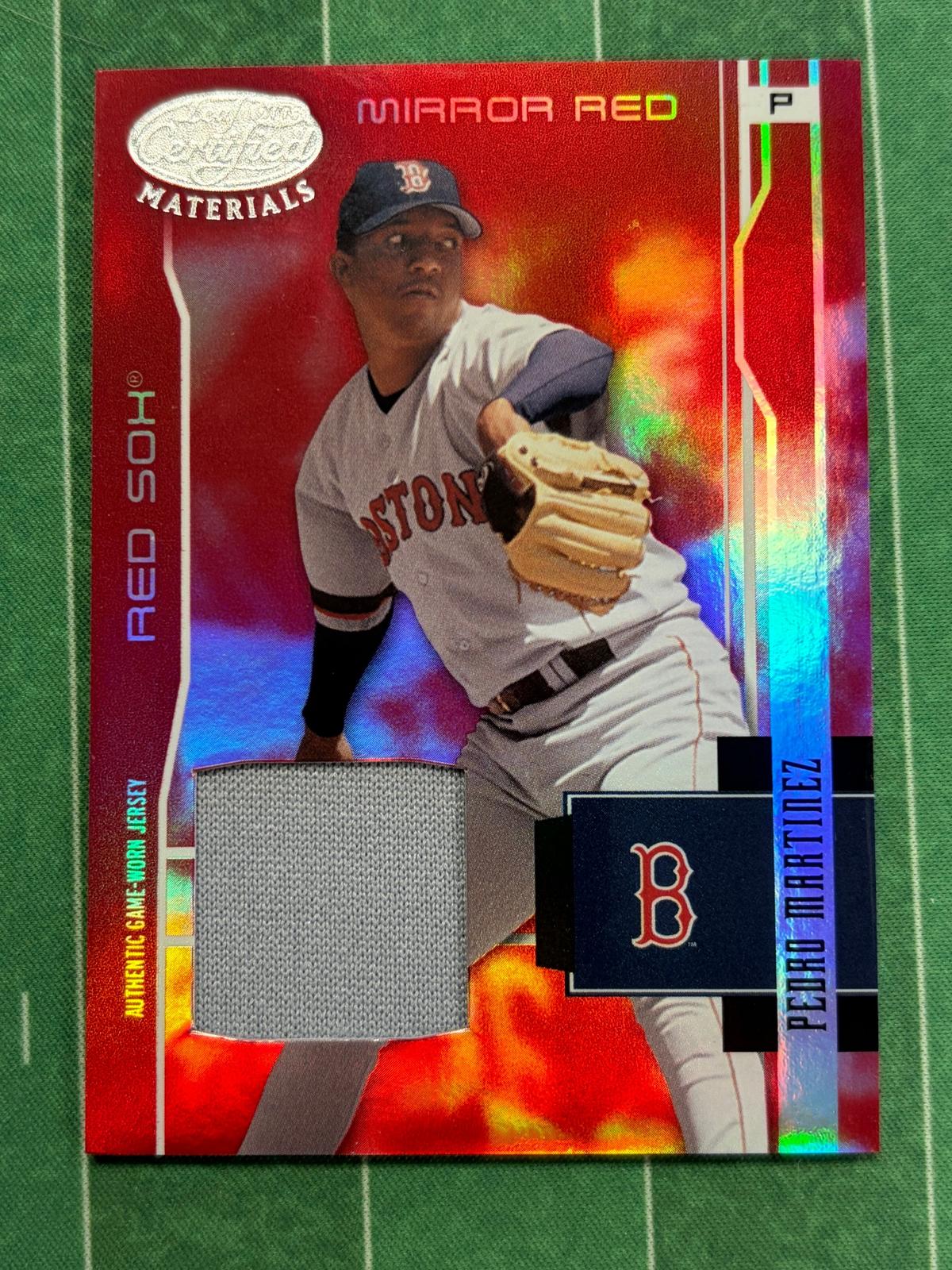 2003 Leaf Certified Materials Mirror Red Materials #24 Pedro Martinez Boston