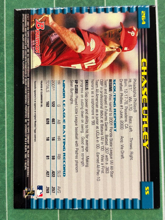 2002 Bowman Gold #264 Chase Utley Philadelphia Phillies