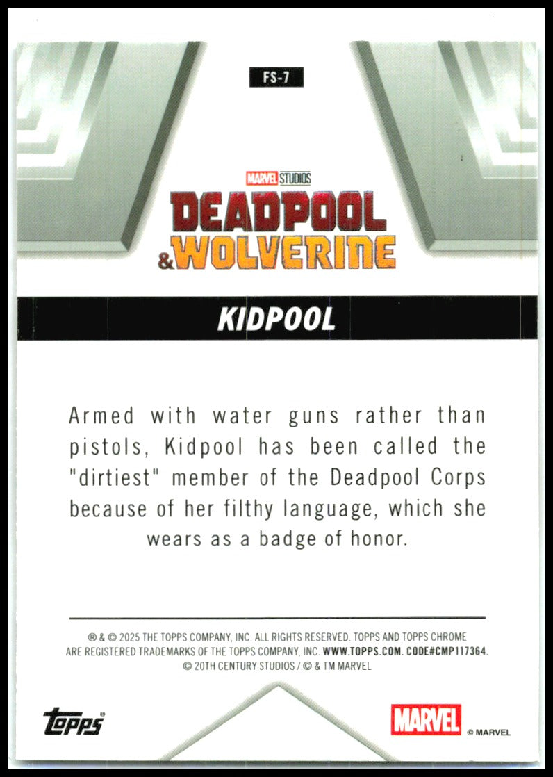 2025 Topps Chrome Marvel Deadpool Future Stars #FS-7 Kidpool