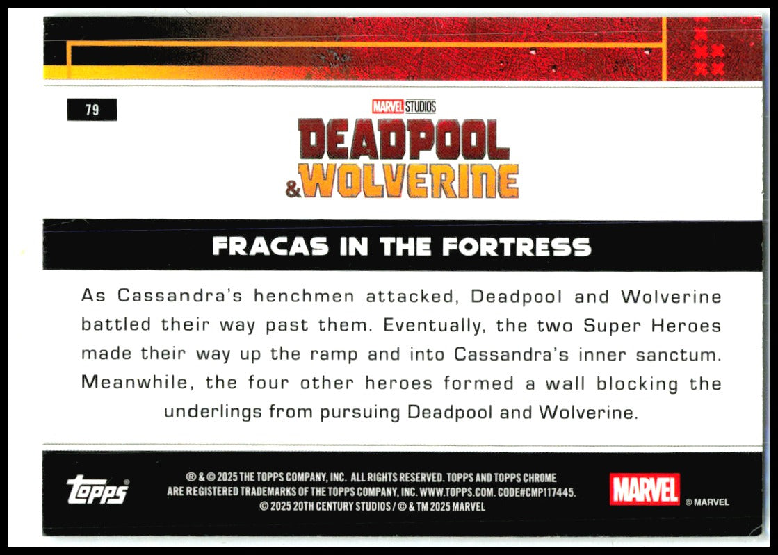 2025 Topps Chrome Marvel Deadpool Mini-Diamonds #79 Fracas In The Fortress