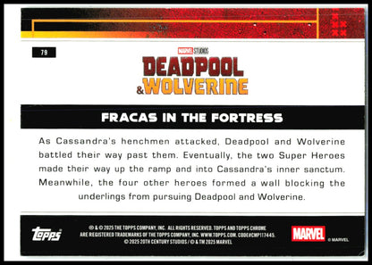 2025 Topps Chrome Marvel Deadpool Mini-Diamonds #79 Fracas In The Fortress