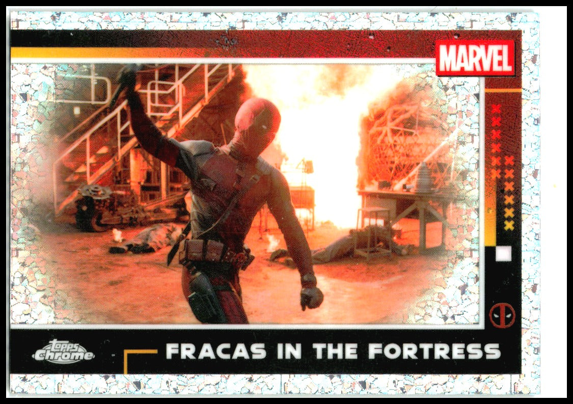 2025 Topps Chrome Marvel Deadpool Mini-Diamonds #79 Fracas In The Fortress