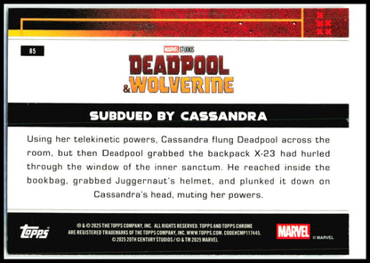 2025 Topps Chrome Marvel Deadpool Mini-Diamonds #85 Subdued by Cassandra