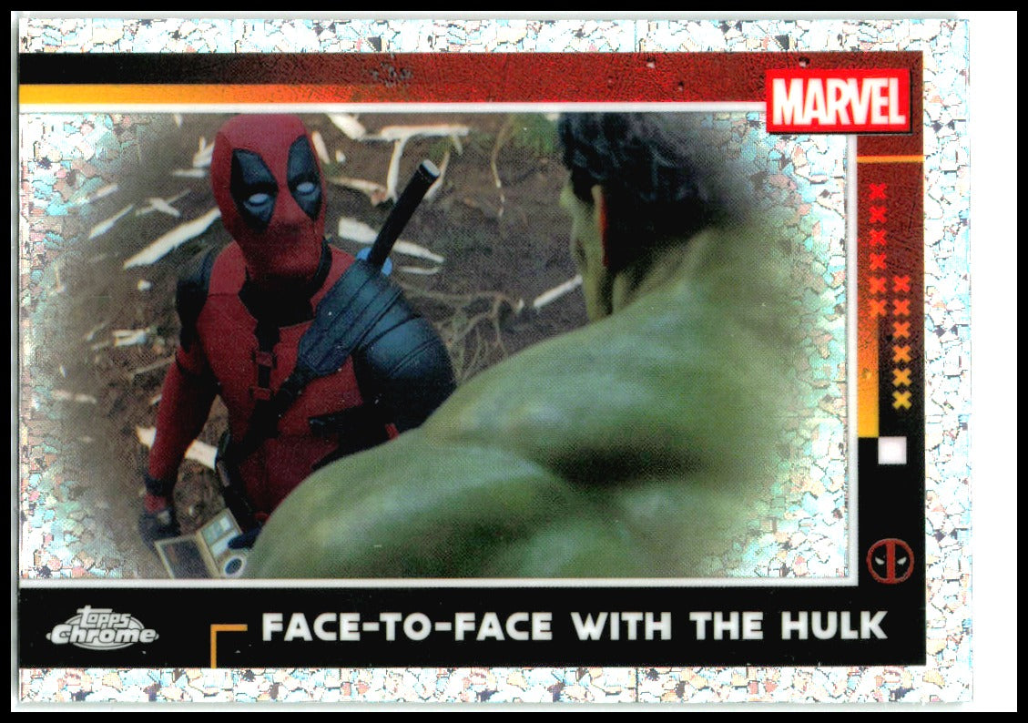 2025 Topps Chrome Marvel Deadpool Mini-Diamonds #60 Face-To-Face With The Hulk