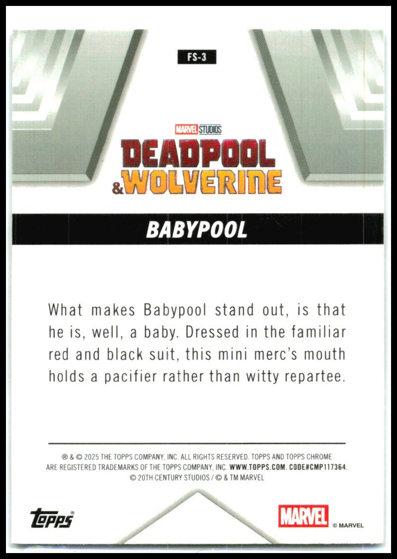 2025 Topps Chrome Marvel Deadpool Future Stars #FS-3 Babypool