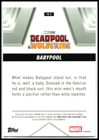 2025 Topps Chrome Marvel Deadpool Future Stars #FS-3 Babypool