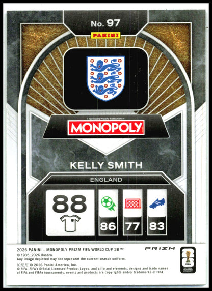 2026 Prizm Monopoly FIFA World Cup Four Corners Green Wave # Kelly Smith England