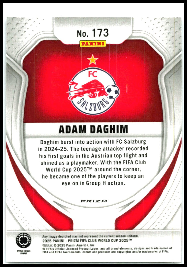 2025 Panini Prizm FIFA Club World Cup Pulsar Prizm #173 Adam Daghim FC Red Bull
