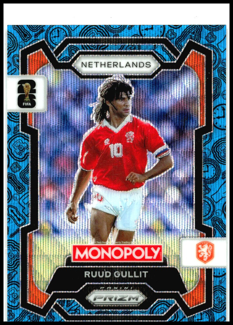 2026 Prizm Monopoly FIFA World Cup Four Corners Blue Wave #75 Ruud Gullit