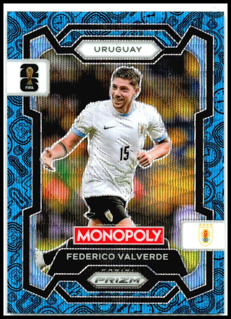 2026 Prizm Monopoly FIFA World Cup Four Corners Blue Wave #65 Federico Valverde