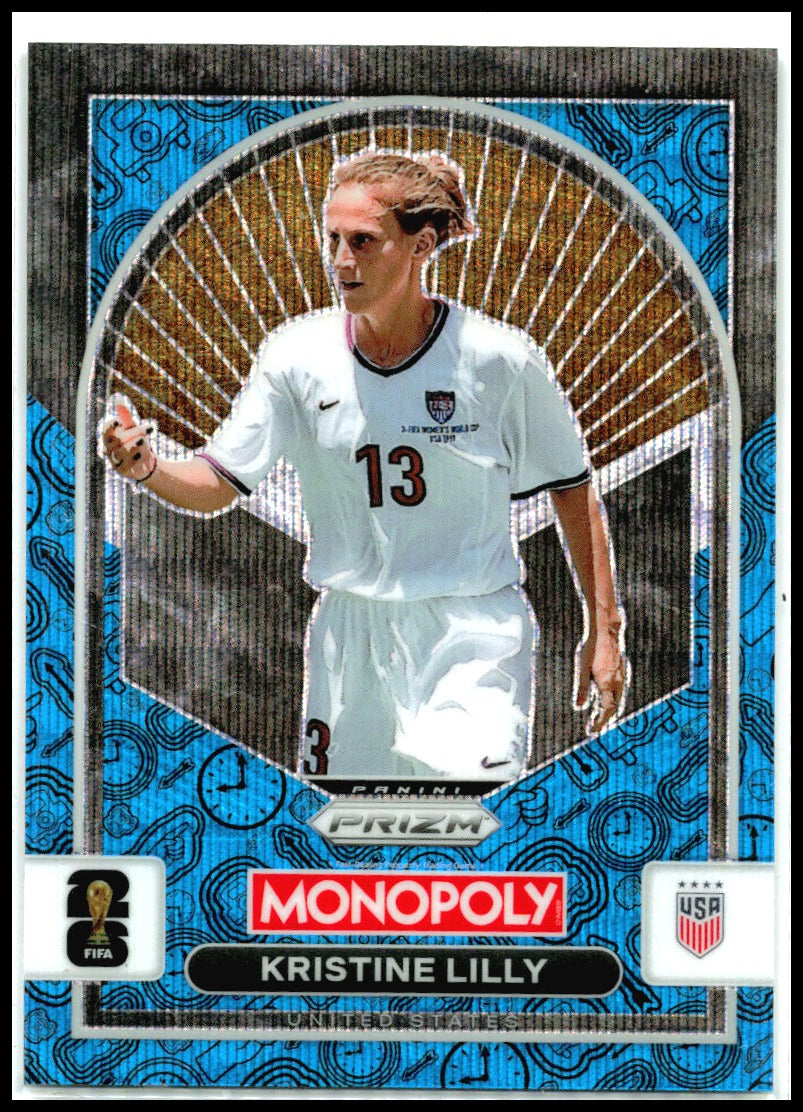 2026 Panini Monopoly FIFA World Cup Cup Four Corners Blue Wave # Kristine Lilly