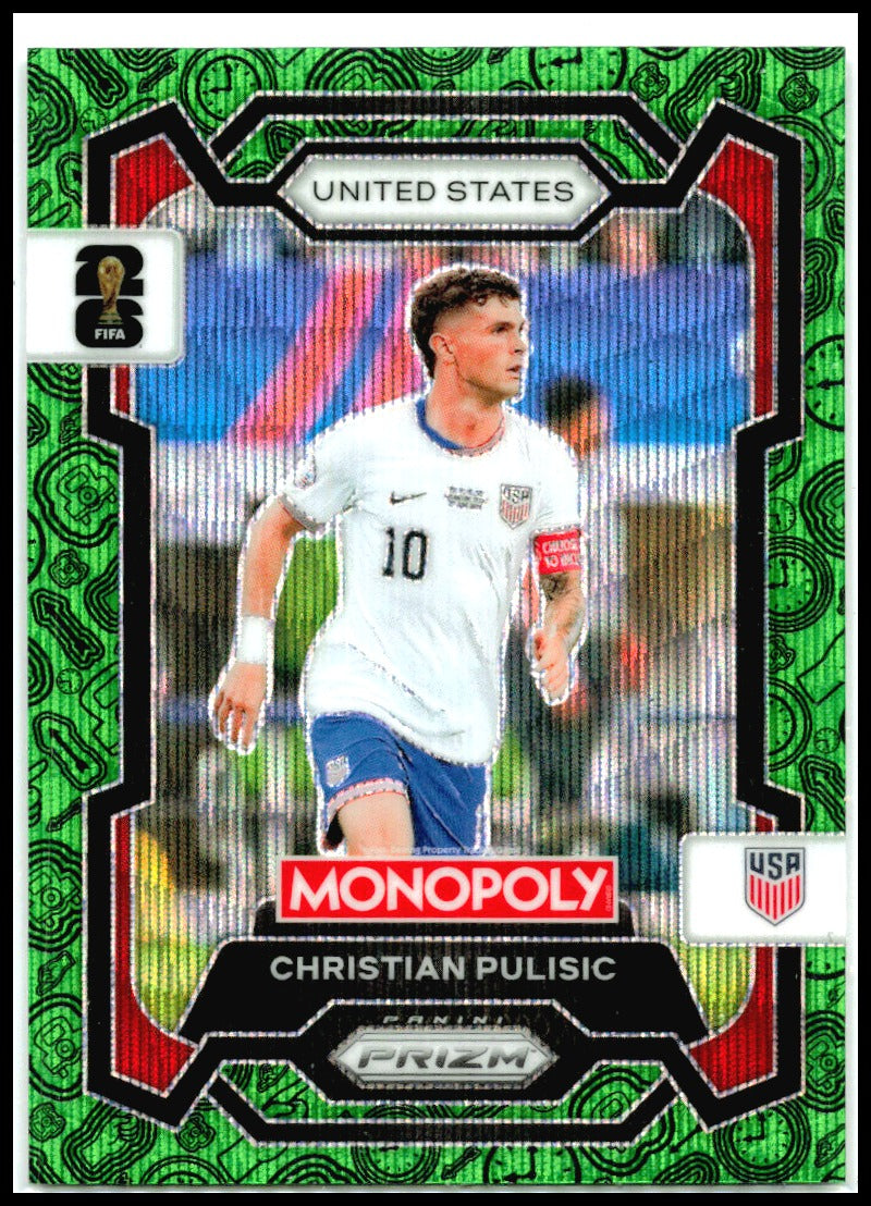 2026 Prizm Monopoly FIFA World Cup Four Corners Green Wave # Christian Pulisic