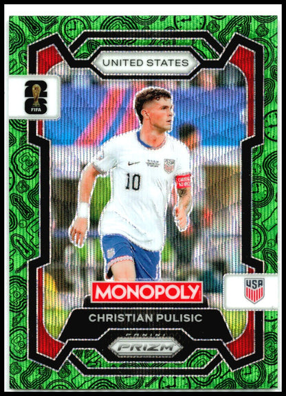 2026 Prizm Monopoly FIFA World Cup Four Corners Green Wave # Christian Pulisic