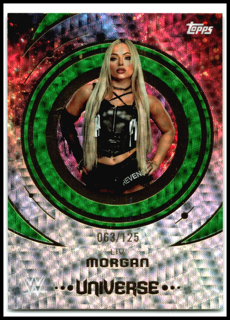 2025 Topps Universe WWE Green Electric #22 Liv Morgan #/125