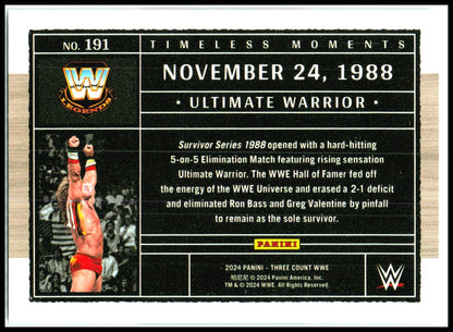 2024 Panini Three Count WWE #191 Ultimate Warrior #/40